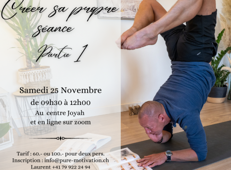 Atelier Mensuel : Créer sa propre séance de Yoga 1