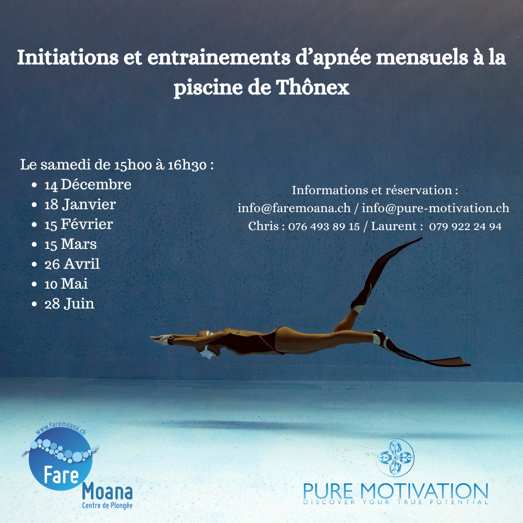 Monthly Freediving Initiations & Training at Thônex Pool